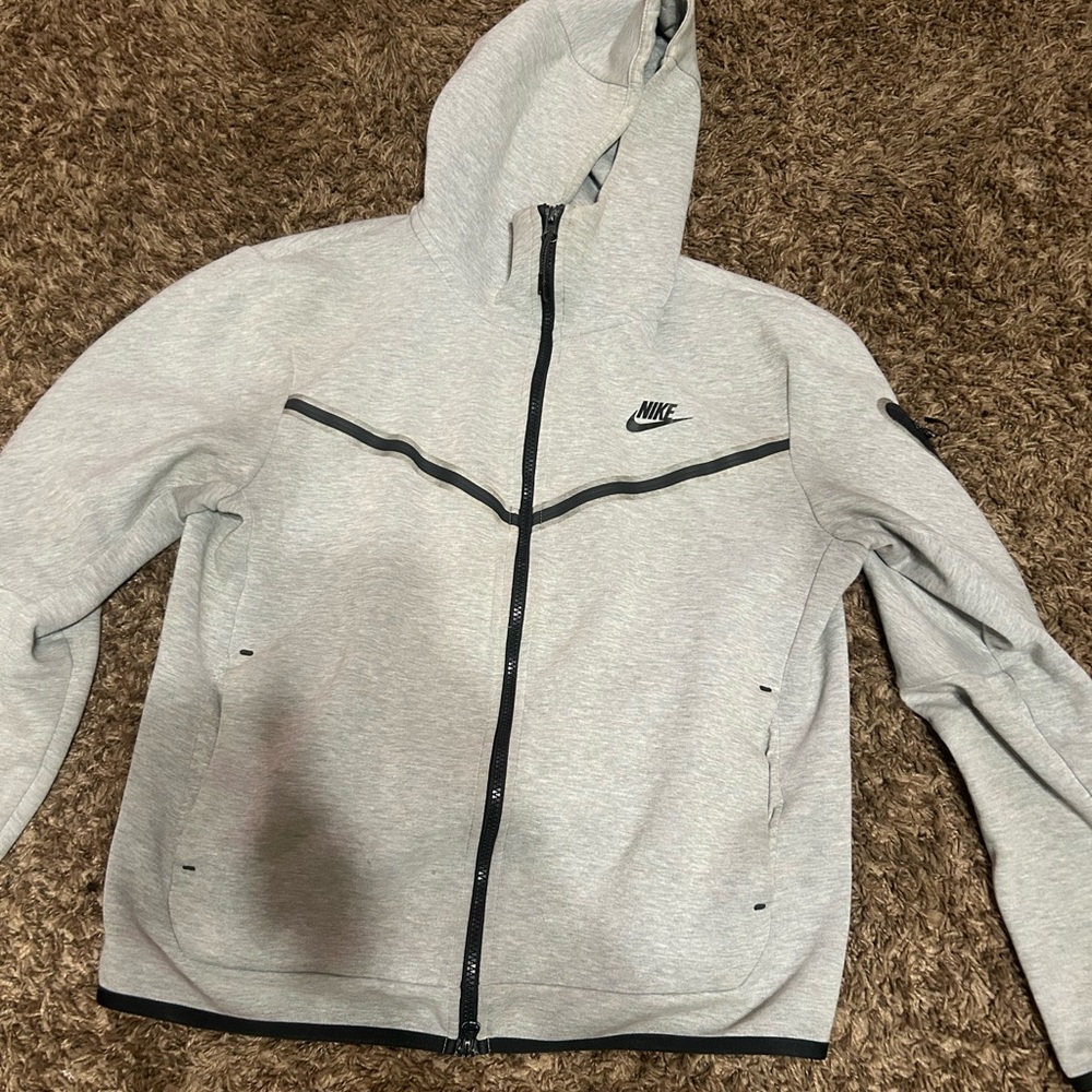 Nike Light Gray Hooded Jacket